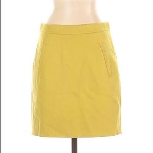 J.Crew yellow wool mini skirt Size00